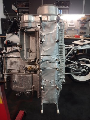 Motor ist fertig zum Sodastrahlen